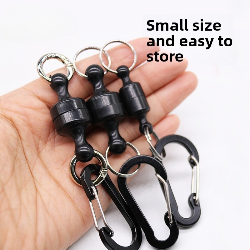 Fishing Gloves - Schwarzer Magnetverschluss-Clip für Angelhandschuhe, Zeltplanen, Magnet-Halterung,