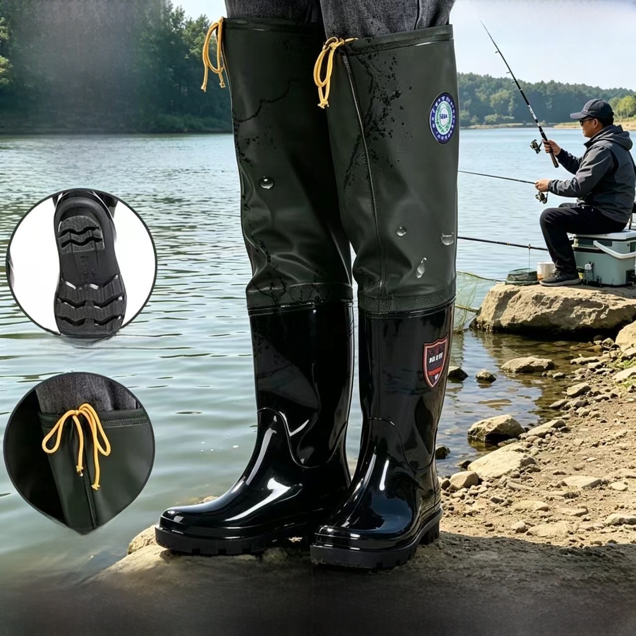 Verstärkte Overknee-Regenstief – Fishing Pants Waterproof Bewertung und Preis